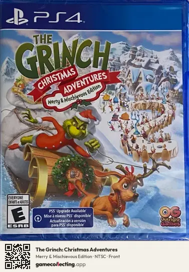 The Grinch: Christmas Adventures PlayStation 4, NTSC box front
