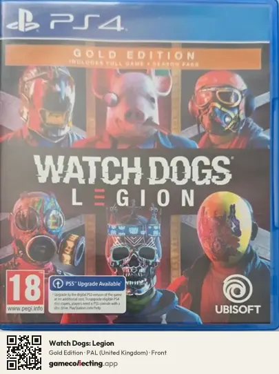 Watch Dogs: Legion PlayStation 4, United Kingdom box front