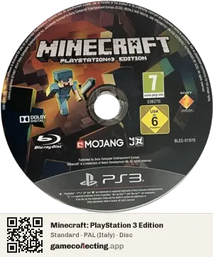 Minecraft: PlayStation 3 Edition PlayStation 3, PAL disc