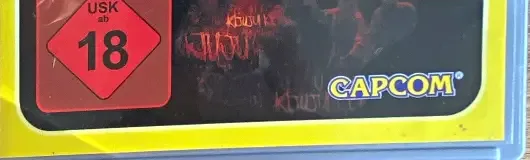Resident Evil 5, the USK square on its front