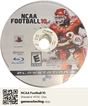 NCAA Football 10 PlayStation 3, NTSC disc