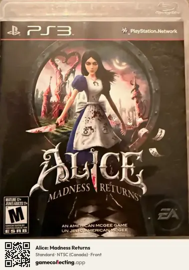 Alice: Madness Returns PlayStation 3, Canada box front