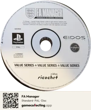 FA Manager PlayStation, PAL disc