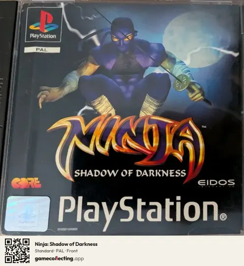 Ninja: Shadow of Darkness PlayStation, PAL box front
