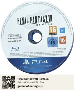 Final Fantasy VII Remake PlayStation 4, PAL disc