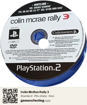 Colin McRae Rally 3 PlayStation 2, PAL disc