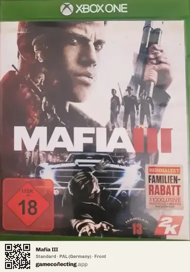 Mafia III Xbox One, Germany box front