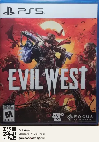 Evil West PlayStation 5, NTSC box front