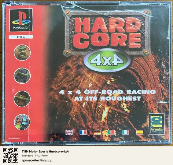 TNN Motor Sports Hardcore 4x4 PlayStation, PAL box front