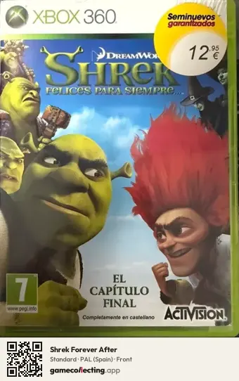 Shrek Forever After Xbox 360, Spain box front