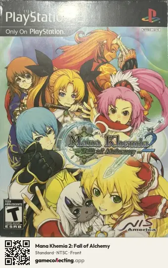Mana Khemia 2: Fall of Alchemy PlayStation 2, NTSC box front
