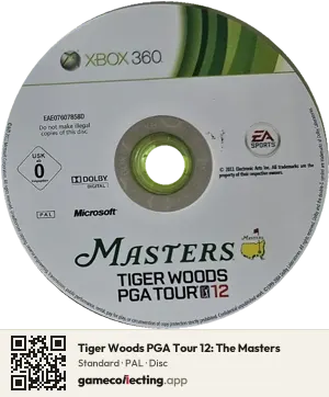 Tiger Woods PGA Tour 12: The Masters Xbox 360, PAL disc