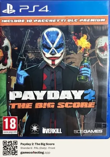 Payday 2: The Big Score PlayStation 4, Italy box front
