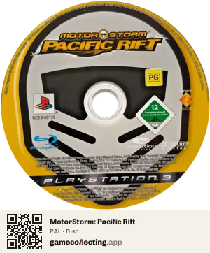 MotorStorm: Pacific Rift PlayStation 3, PAL disc