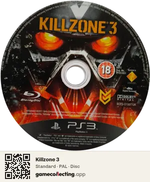 Killzone 3 PlayStation 3, PAL disc