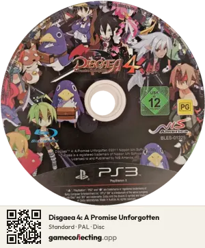 Disgaea 4: A Promise Unforgotten PlayStation 3, PAL disc