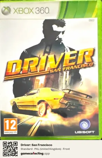 Driver: San Francisco Xbox 360, United Kingdom box front