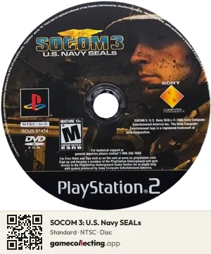 SOCOM 3: U.S. Navy SEALs PlayStation 2, NTSC disc