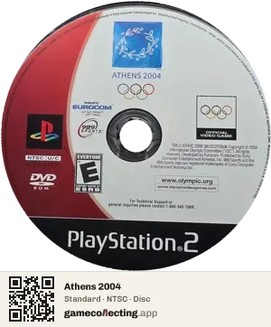 Athens 2004 PlayStation 2, NTSC disc