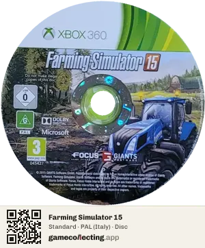 Farming Simulator 15 Xbox 360, PAL disc