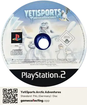 YetiSports Arctic Adventures PlayStation 2, PAL disc