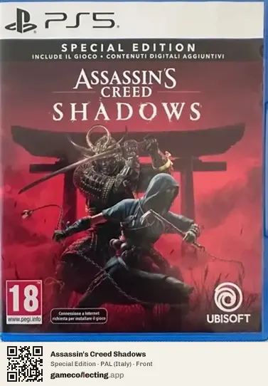 Assassin's Creed Shadows PlayStation 5, Italy box front