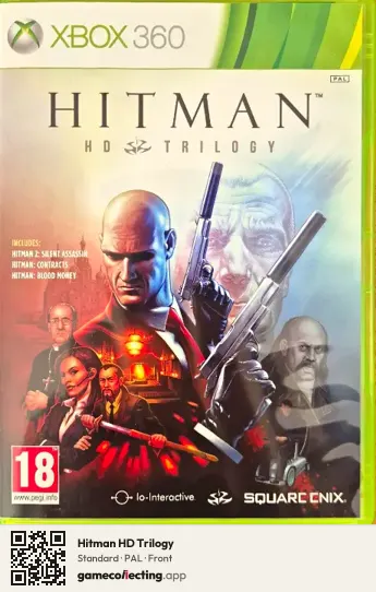 Hitman HD Trilogy Xbox 360, PAL box front