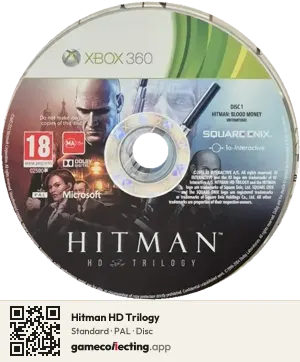 Hitman HD Trilogy Xbox 360, PAL disc