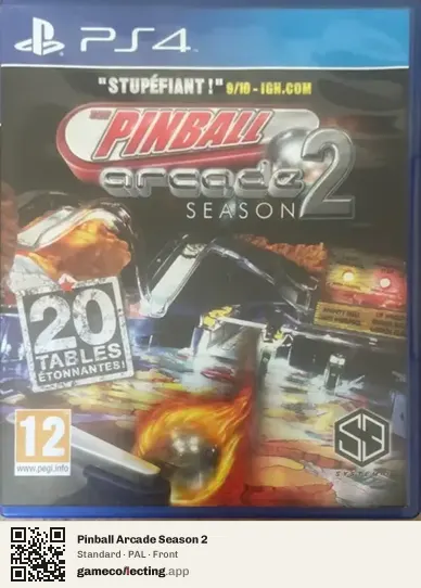 Pinball Arcade Season 2 PlayStation 4, PAL box front