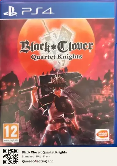 Black Clover: Quartet Knights PlayStation 4, PAL box front