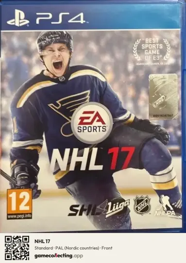 NHL 17 PlayStation 4, Nordic countries box front