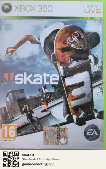 Skate 3 Xbox 360, Italy box front