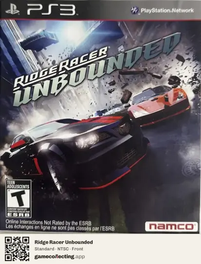 Ridge Racer Unbounded PlayStation 3, NTSC box front