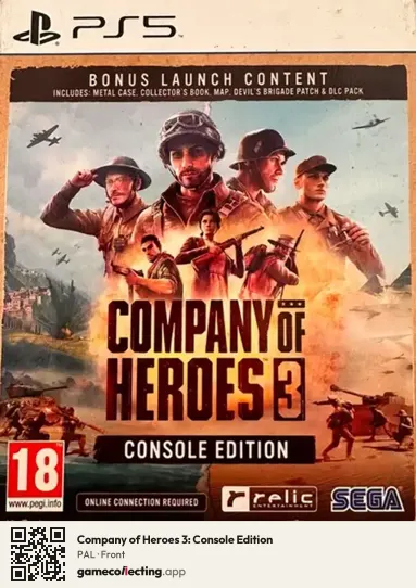 Company of Heroes 3: Console Edition PlayStation 5, PAL box front