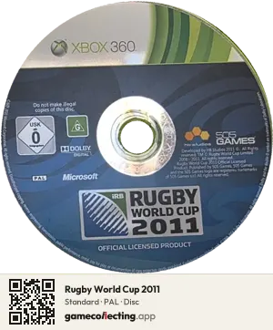 Rugby World Cup 2011 Xbox 360, PAL disc