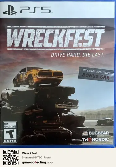 Wreckfest PlayStation 5, NTSC box front