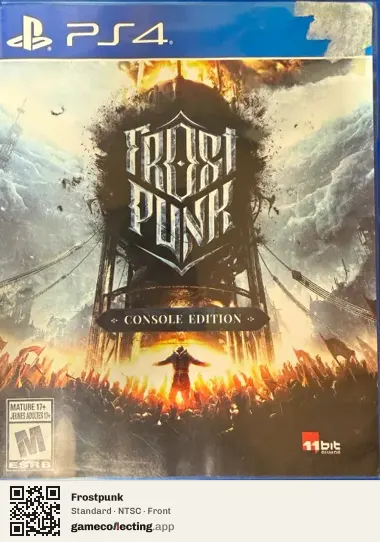 Frostpunk PlayStation 4, NTSC box front