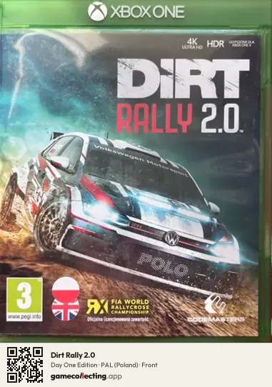 Dirt Rally 2.0 Xbox One, Poland box front