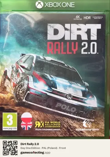 Dirt Rally 2.0 Xbox One, Poland box front