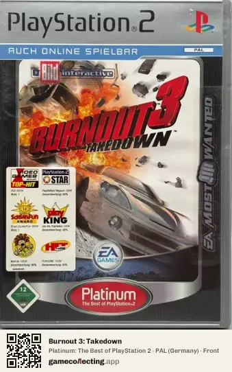 Burnout 3: Takedown PlayStation 2, Germany box front