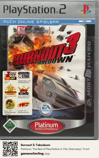 Burnout 3: Takedown PlayStation 2, Germany box front