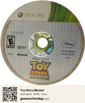 Toy Story Mania! Xbox 360, NTSC disc