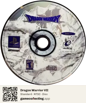 Dragon Warrior VII PlayStation, NTSC disc