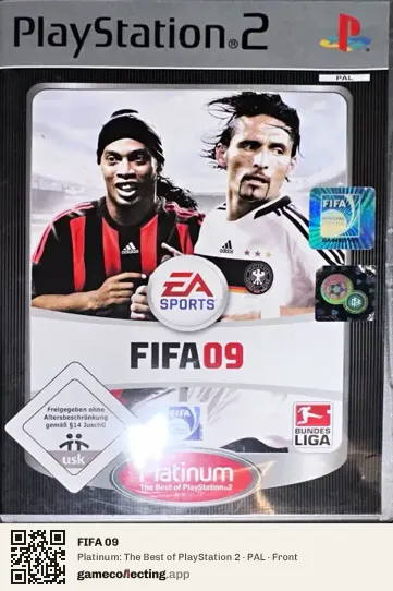FIFA 09 PlayStation 2, PAL box front
