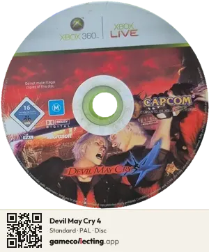 Devil May Cry 4 Xbox 360, PAL disc