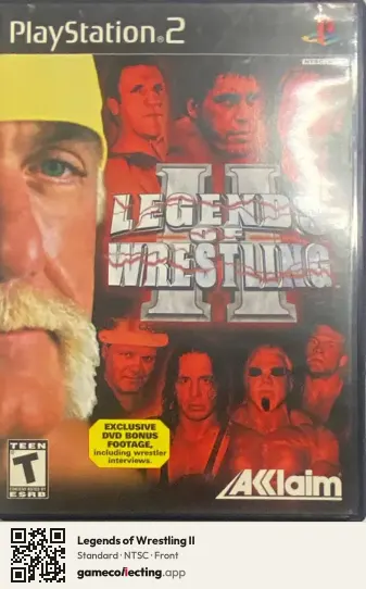 Legends of Wrestling II PlayStation 2, NTSC box front