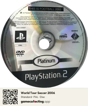 World Tour Soccer 2006 PlayStation 2, PAL disc
