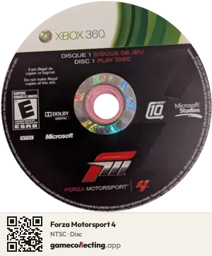 Forza Motorsport 4 Xbox 360, NTSC disc