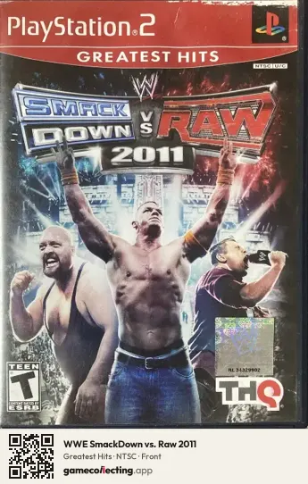 WWE SmackDown vs. Raw 2011 PlayStation 2, NTSC box front