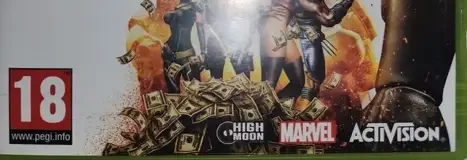 Deadpool, the PEGI square on its front